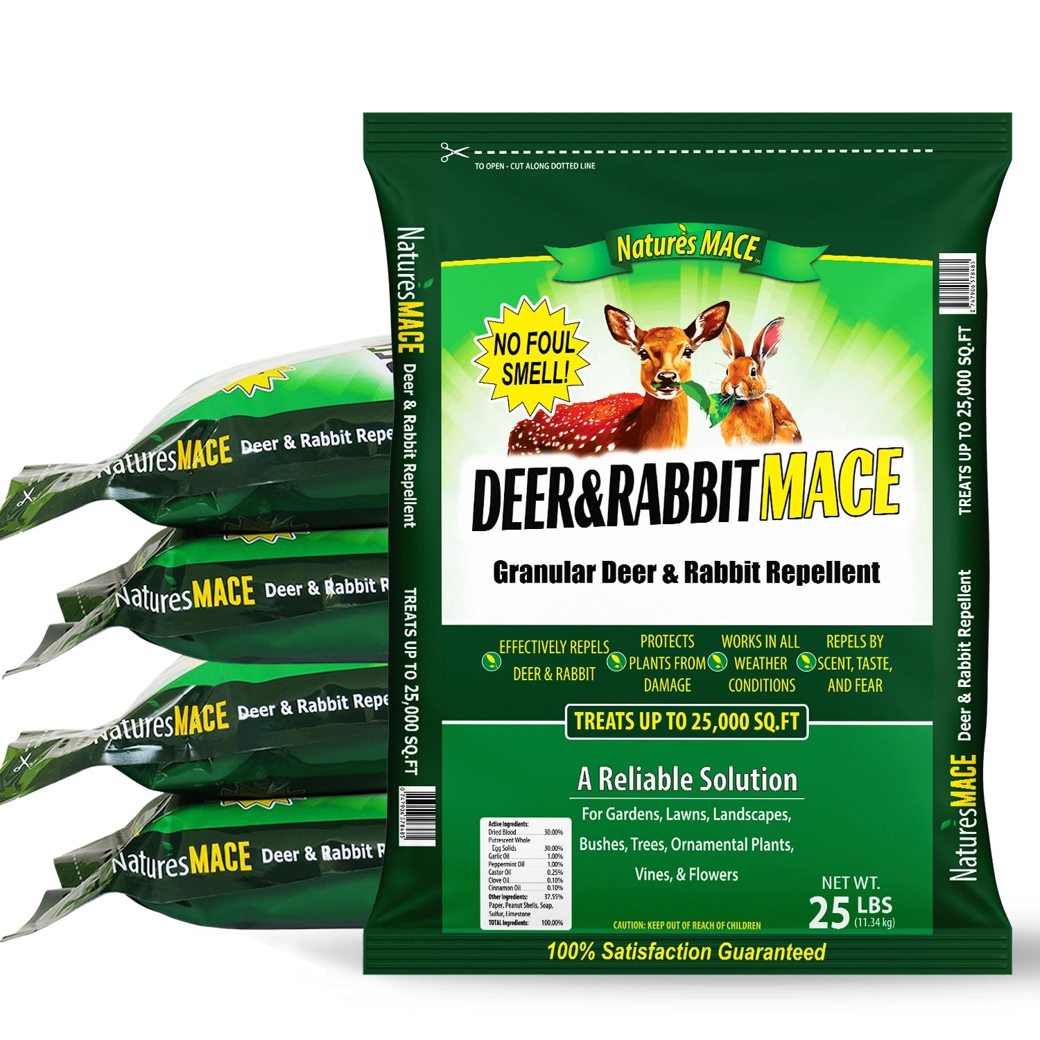 Deer & Rabbit MACE Granular 25lb Deer Repellent 5 Pack | gallery:5-pack