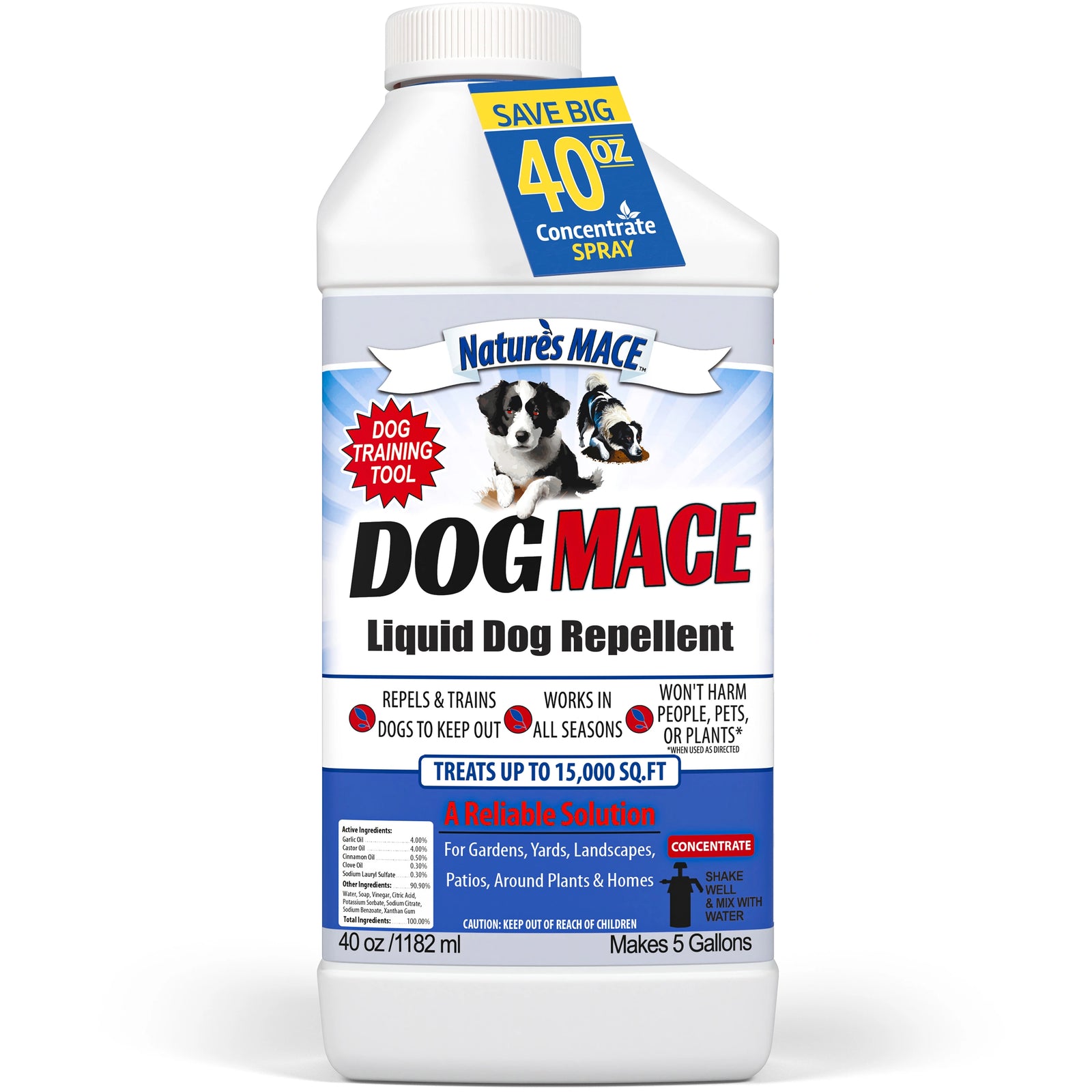 Dog MACE 40-ounce Concentrate Dog Repellent and Dog Training Tool Spray | gallery:40-oz-conc