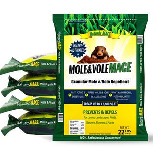 Mole & Vole MACE Granular 22lb mole and vole repellent 5 Pack