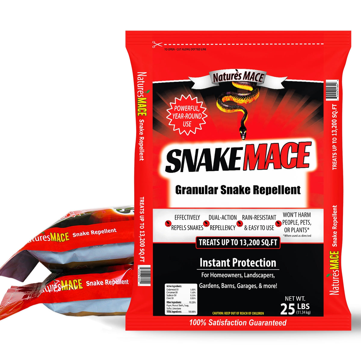 Snake MACE Granular 25lb snake repellent 3 Pack