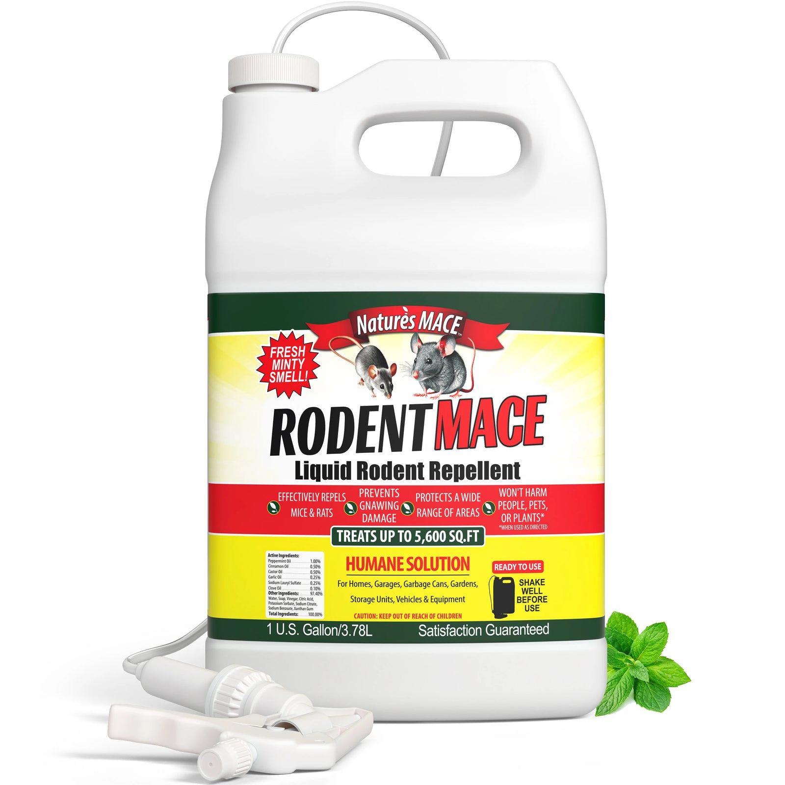 Rodent MACE Peppermint Rodent Repellent 40oz Spray repels rodents mice rats