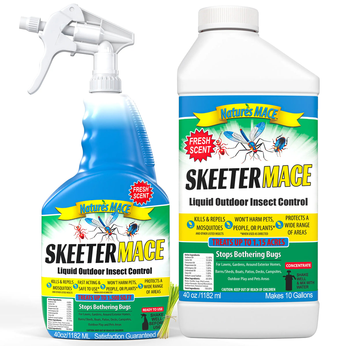 Skeeter MACE outdoor insect control 40 ounce Ready to Use Spray and 40 ounce Concentrate Combo Kit