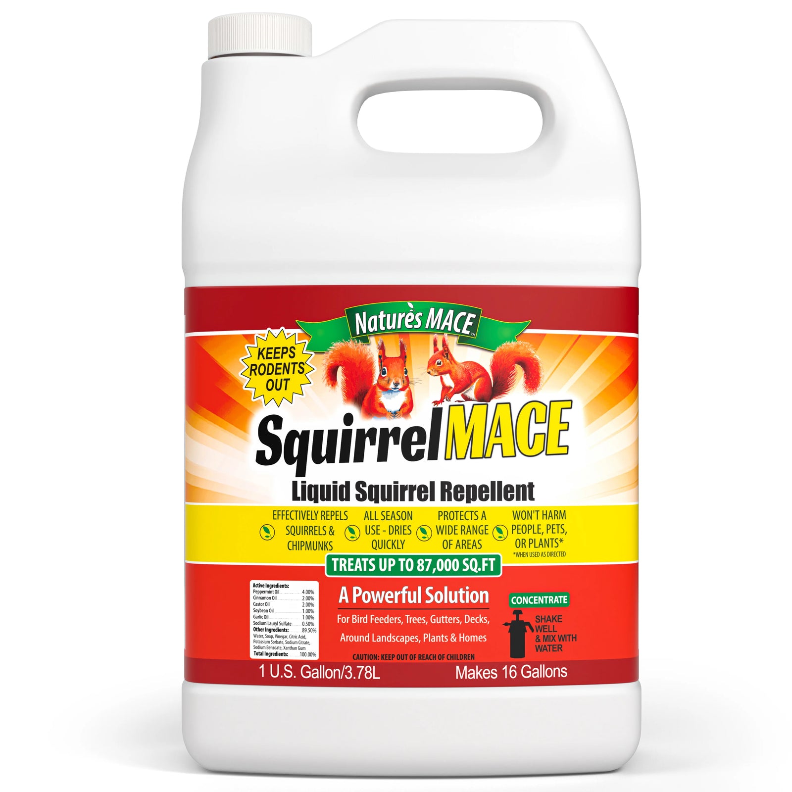 Squirrel MACE 1 Gallon Concentrate Squirrel Repellent | gallery:1-gal-conc
