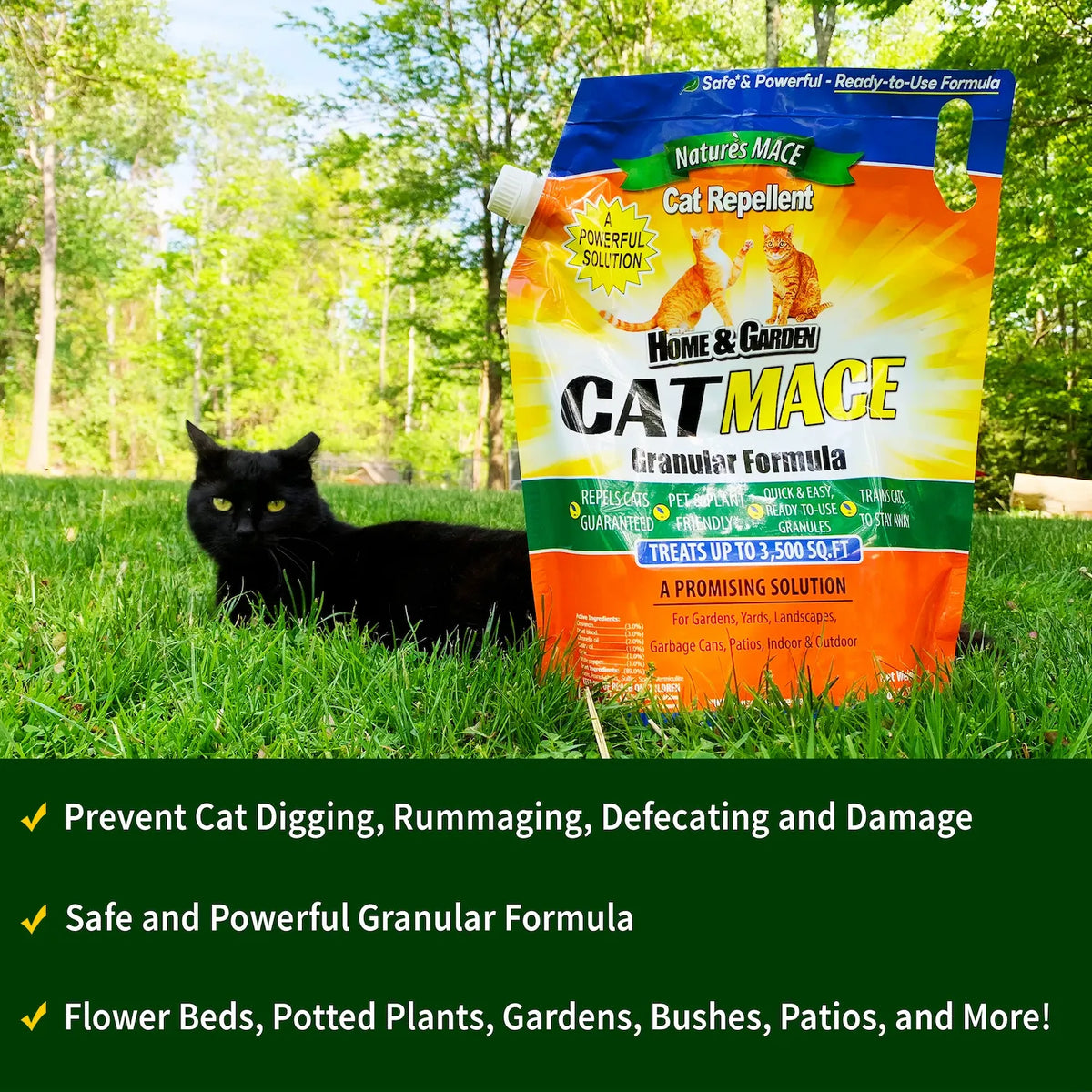 Natures MACE Cat MACE Granular Cat Repellent prevents digging safe and powerful