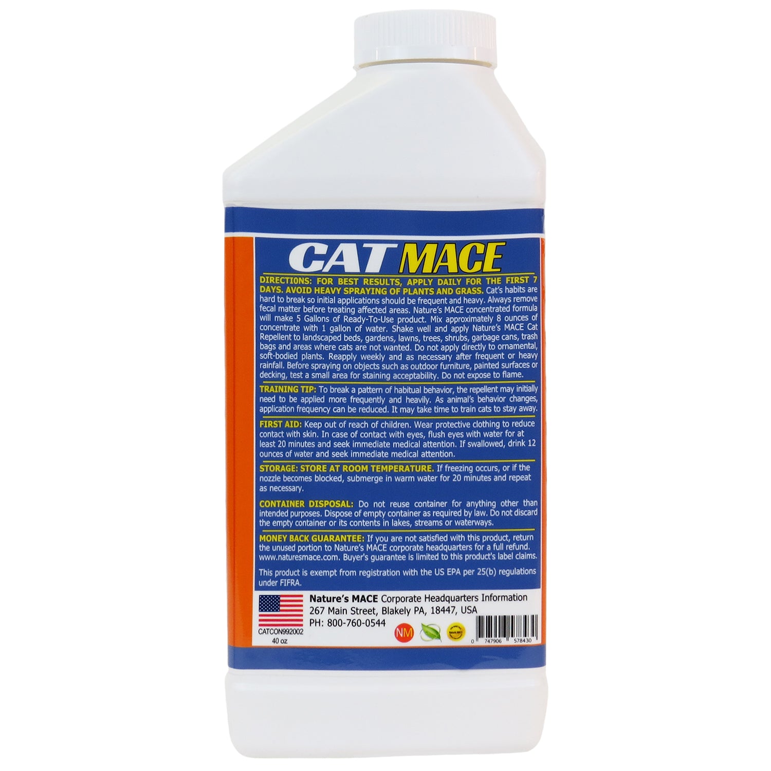 Cat MACE Liquid/ cat repellent | gallery:40-oz-conc