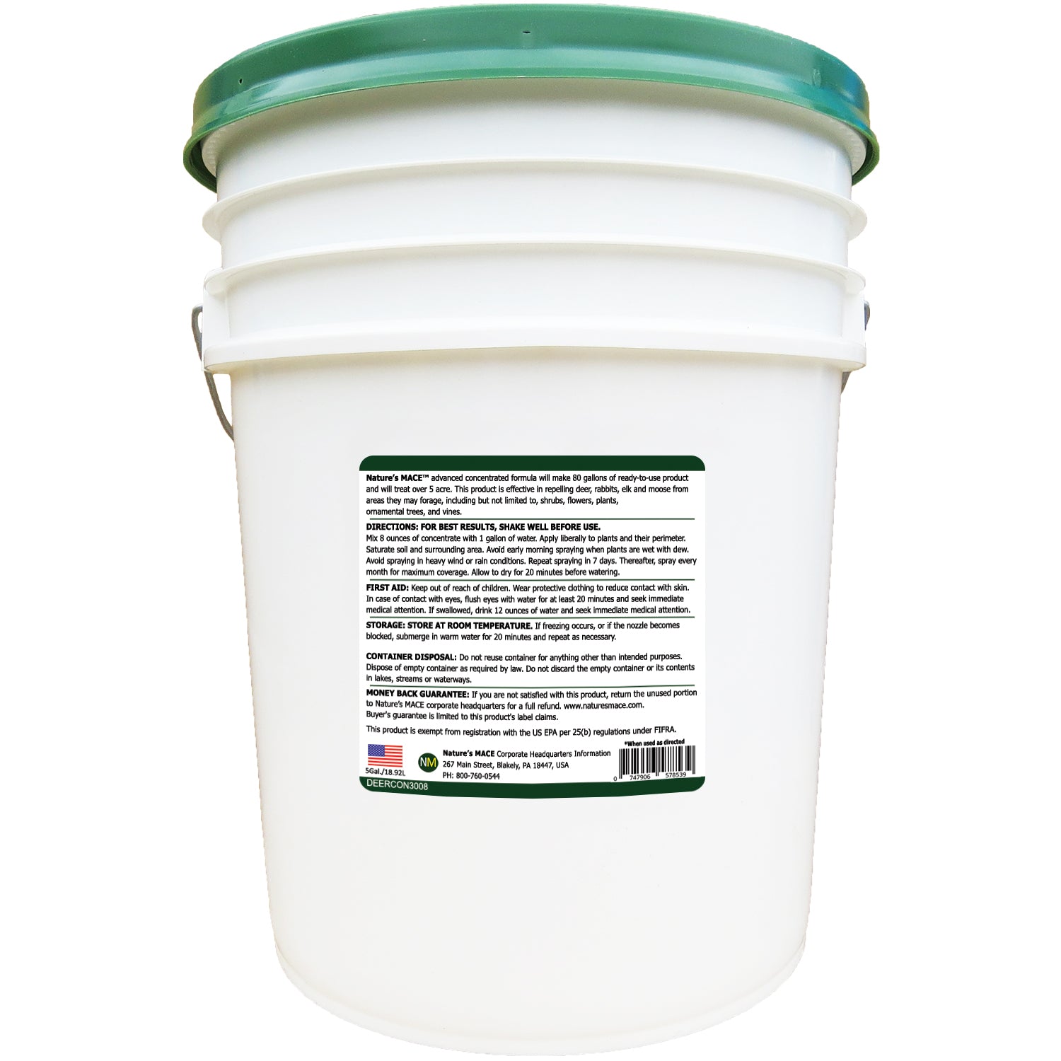 Deer and Rabbit MACE Commercial 5 Gallon deer repellent