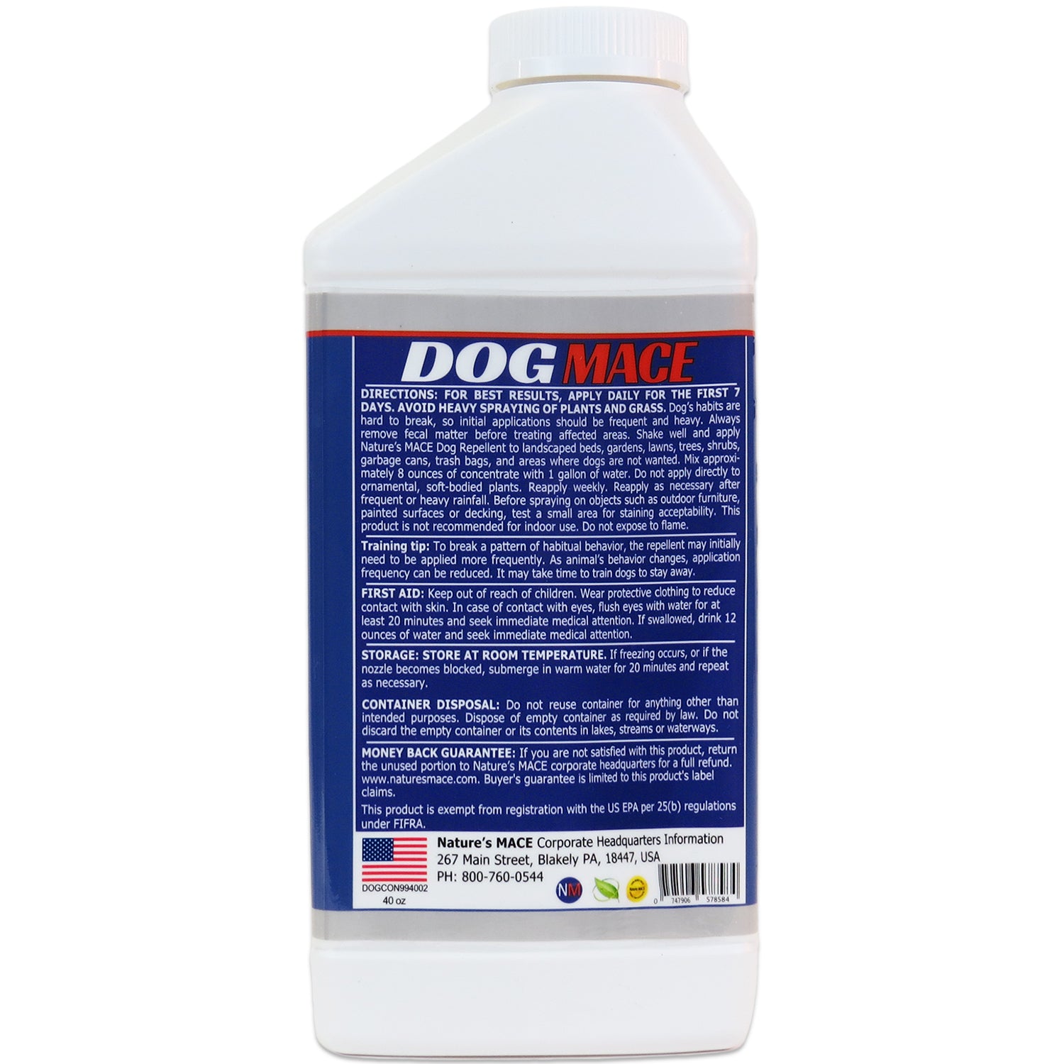 Dog MACE Liquid/ dog repellent spray | gallery:40-oz-conc