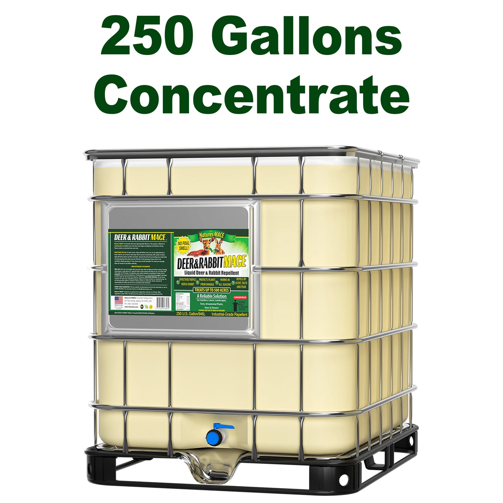 Deer and Rabbit MACE Commercial 250 Gallons deer repellent | gallery:250-gallon