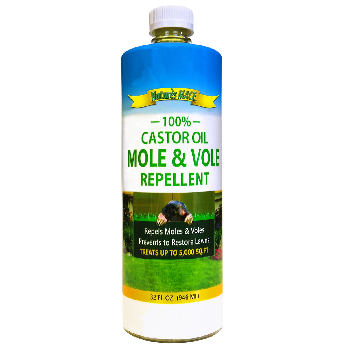 Nature's MACE Castor Oil Mole and Vole Repellent  | gallery:32-oz