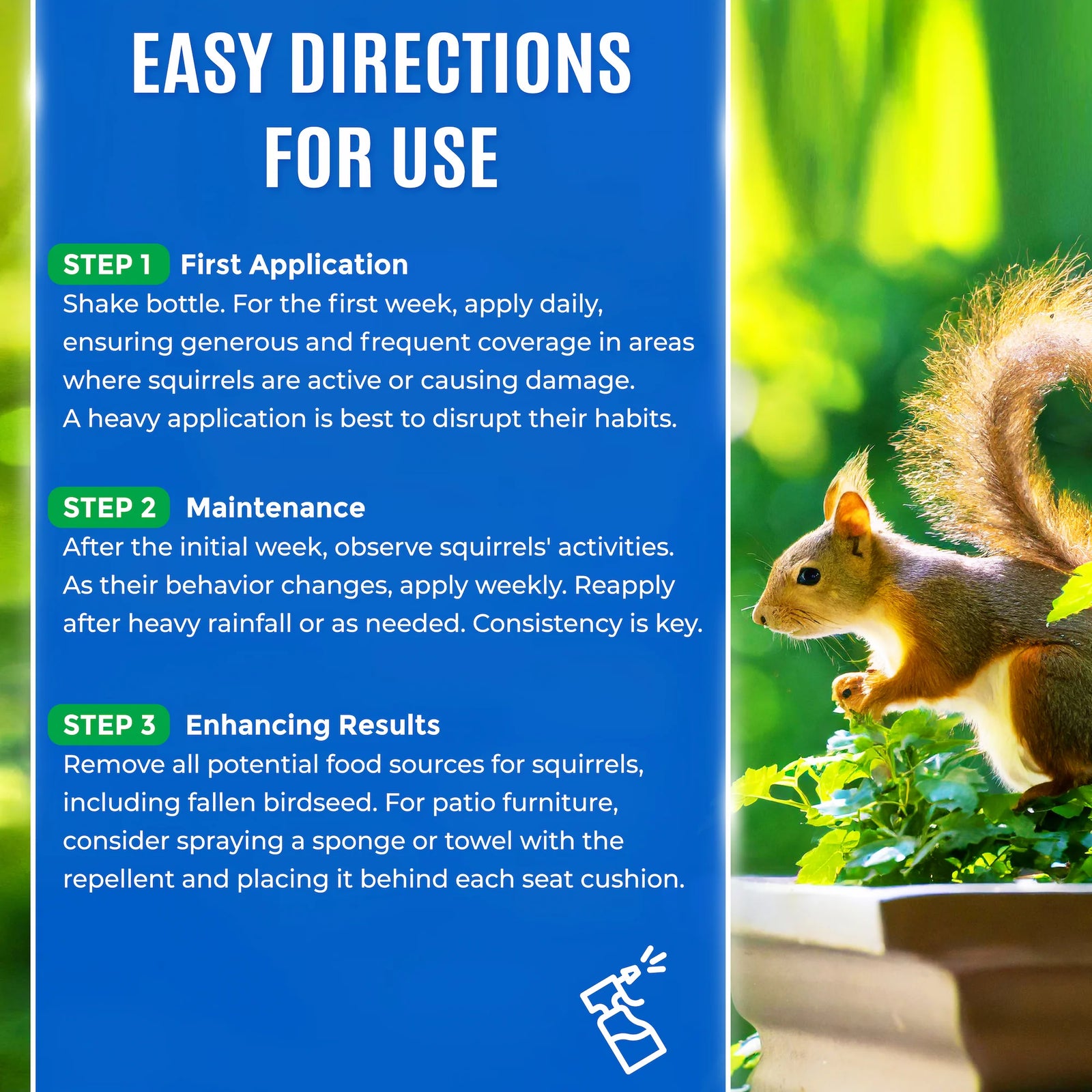 Squirrel Repellent Spray Directions | gallery:all