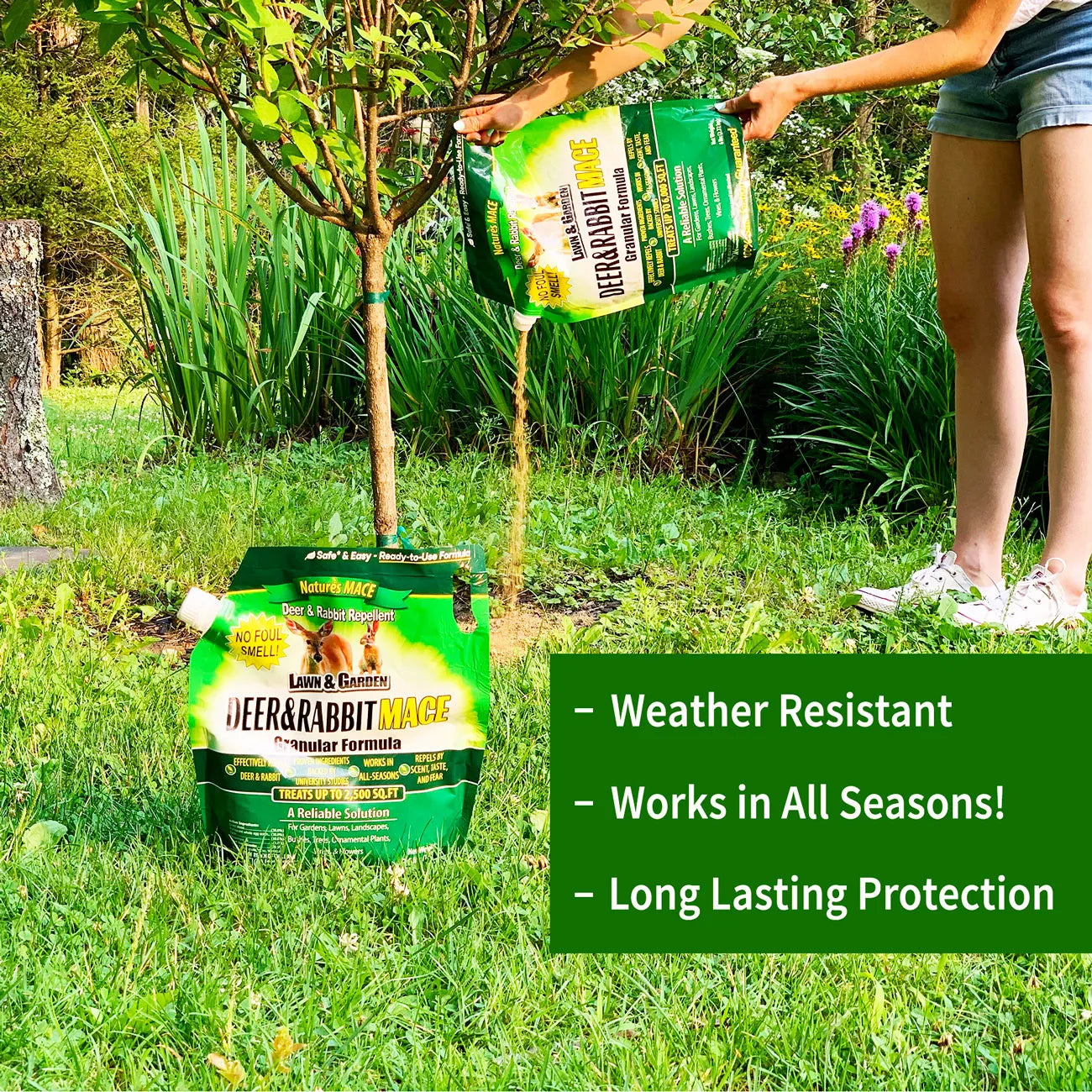 Natures MACE Deer and Rabbit MACE Granular is weather resistant | gallery:all