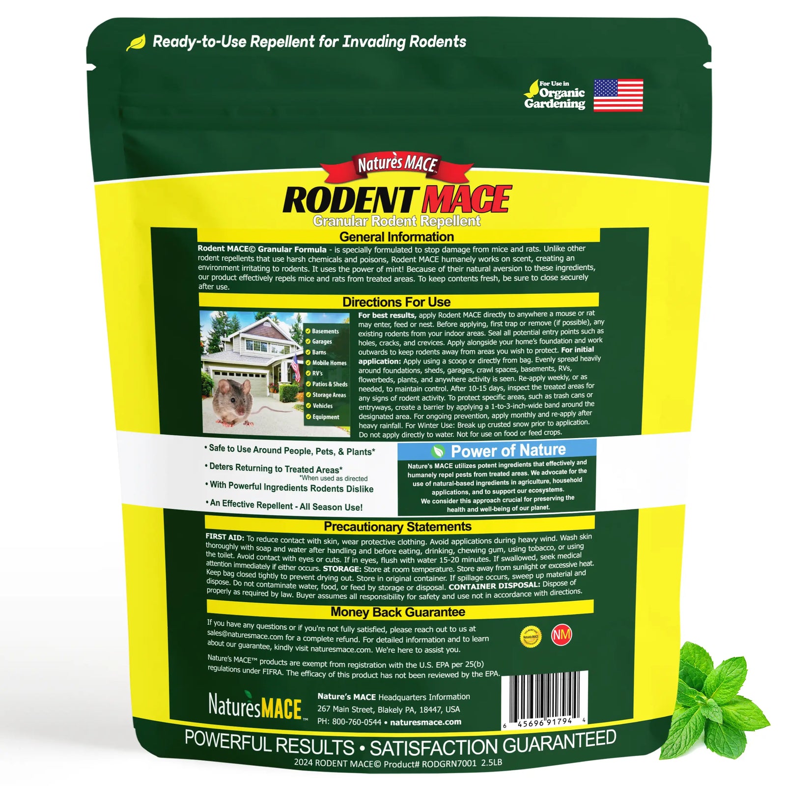 Rodent MACE Granular Rodent Mice Mouse Repellent