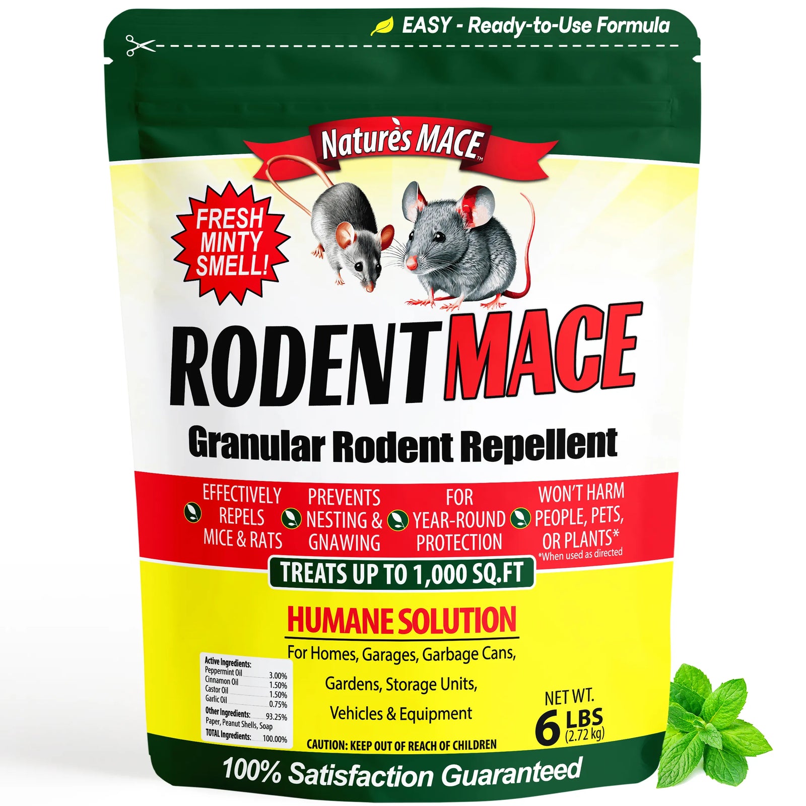 Rodent MACE Granular Rodent, Mice, Rat Repellent | gallery:6-lb