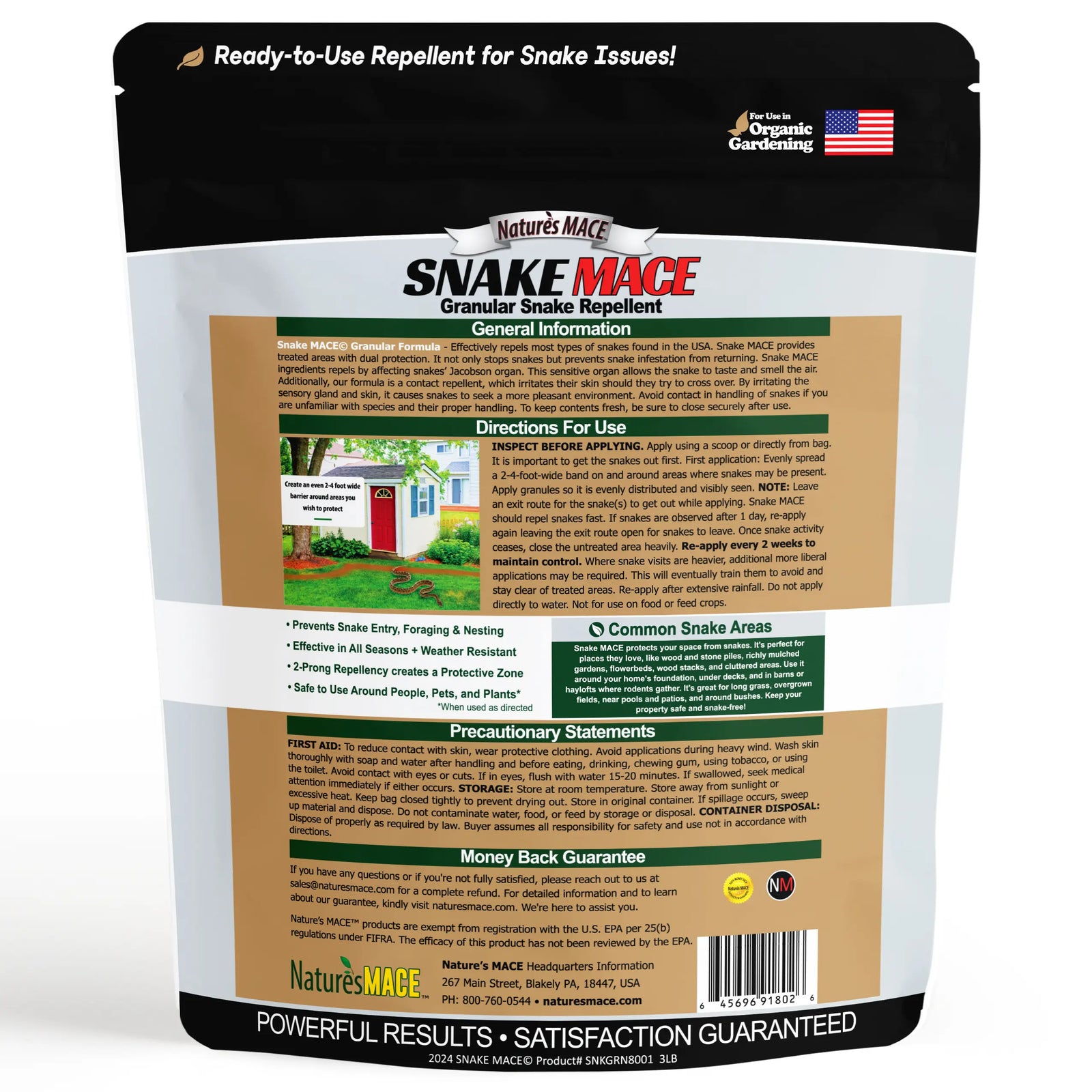 Snake MACE Granular 3lb snake repellent