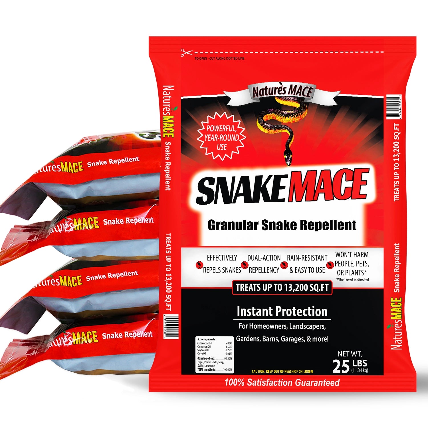 Snake MACE Granular 25lb snake repellent 5 Pack | gallery:5-pack