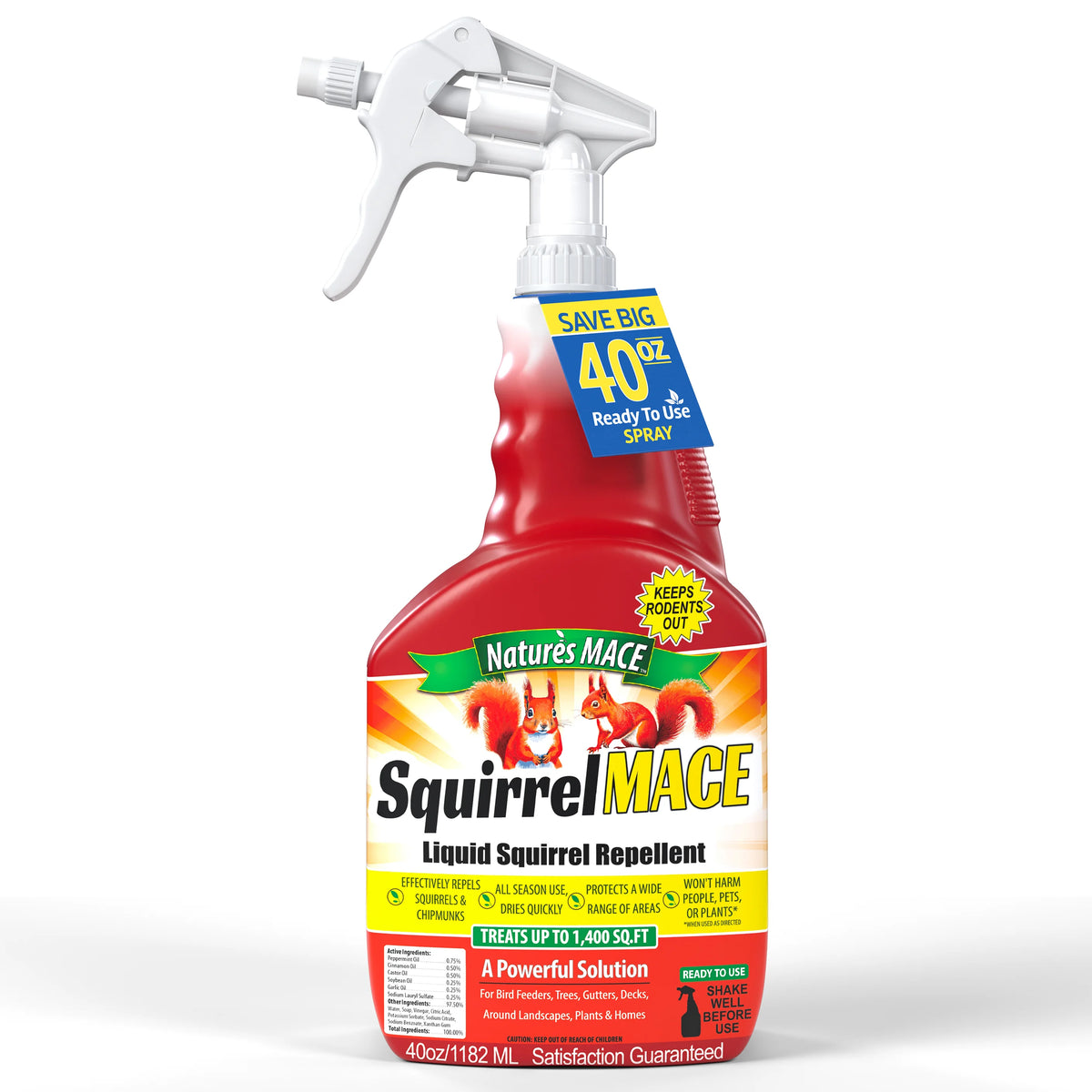 Squirrel MACE 40-ounce Squirrel Repellent Deterrent Spray | gallery:40-oz-spray