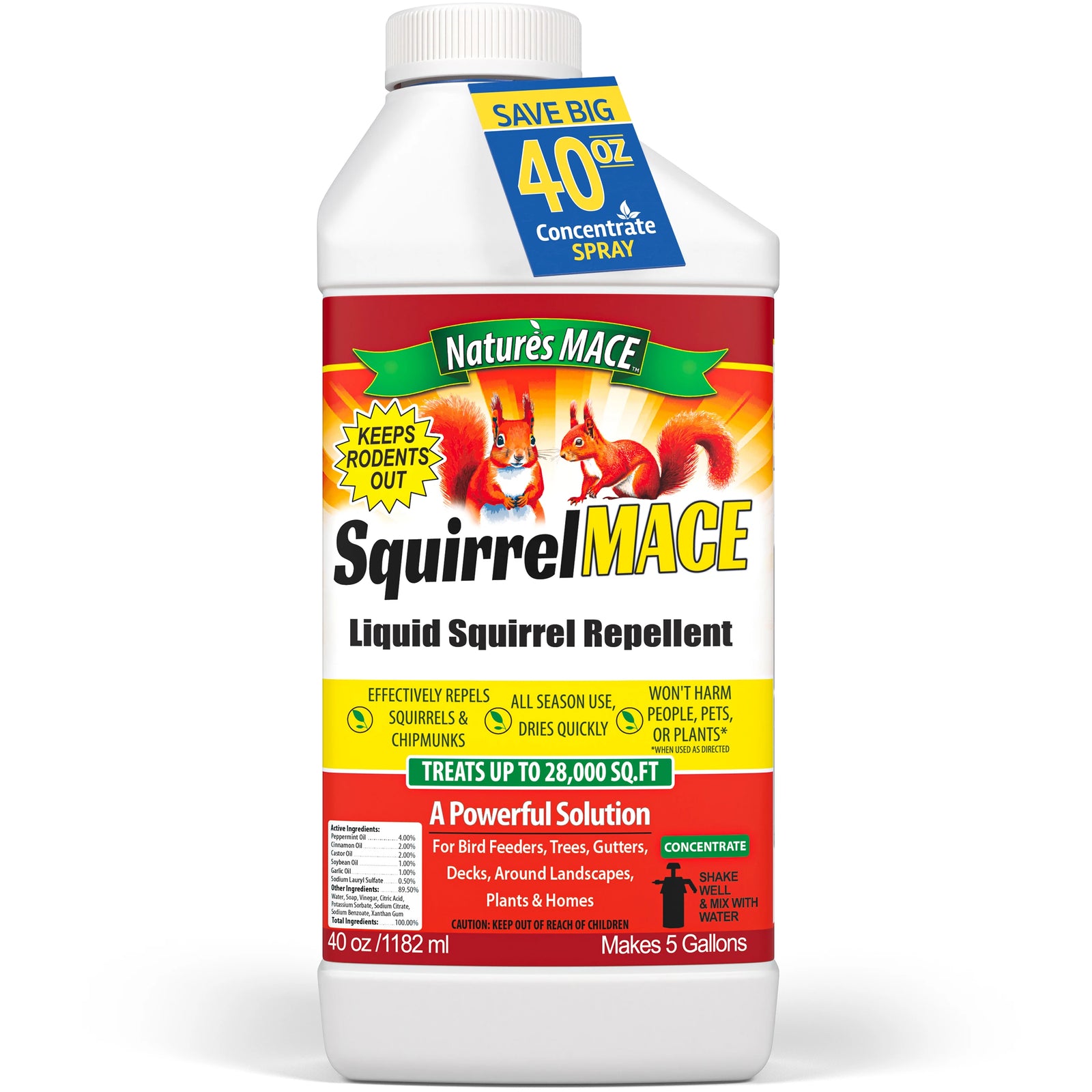 Squirrel MACE Squirrel Repellent 40-ounce Concentrate | gallery:40-oz-conc