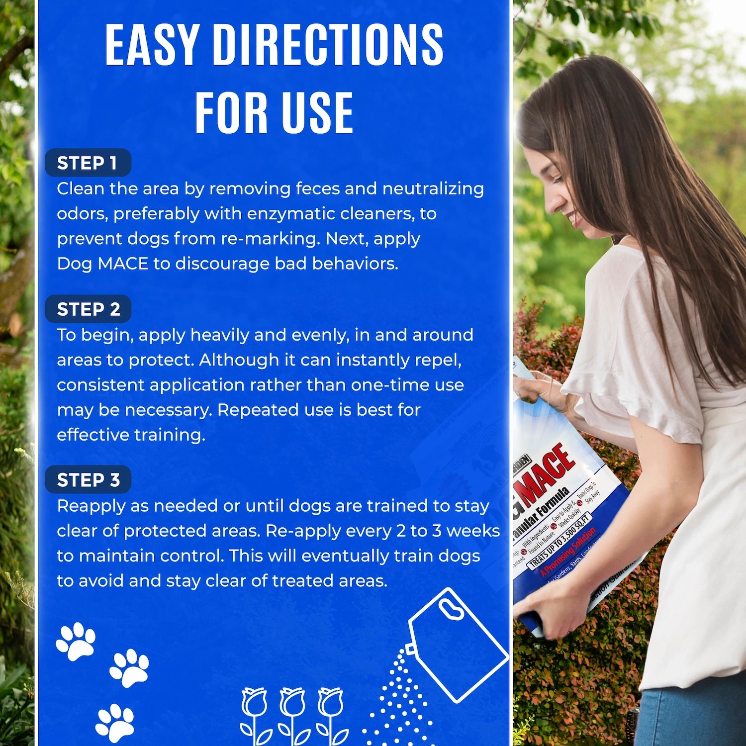 Nature's MACE Dog MACE Granular Dog Repellent Directions | gallery:all