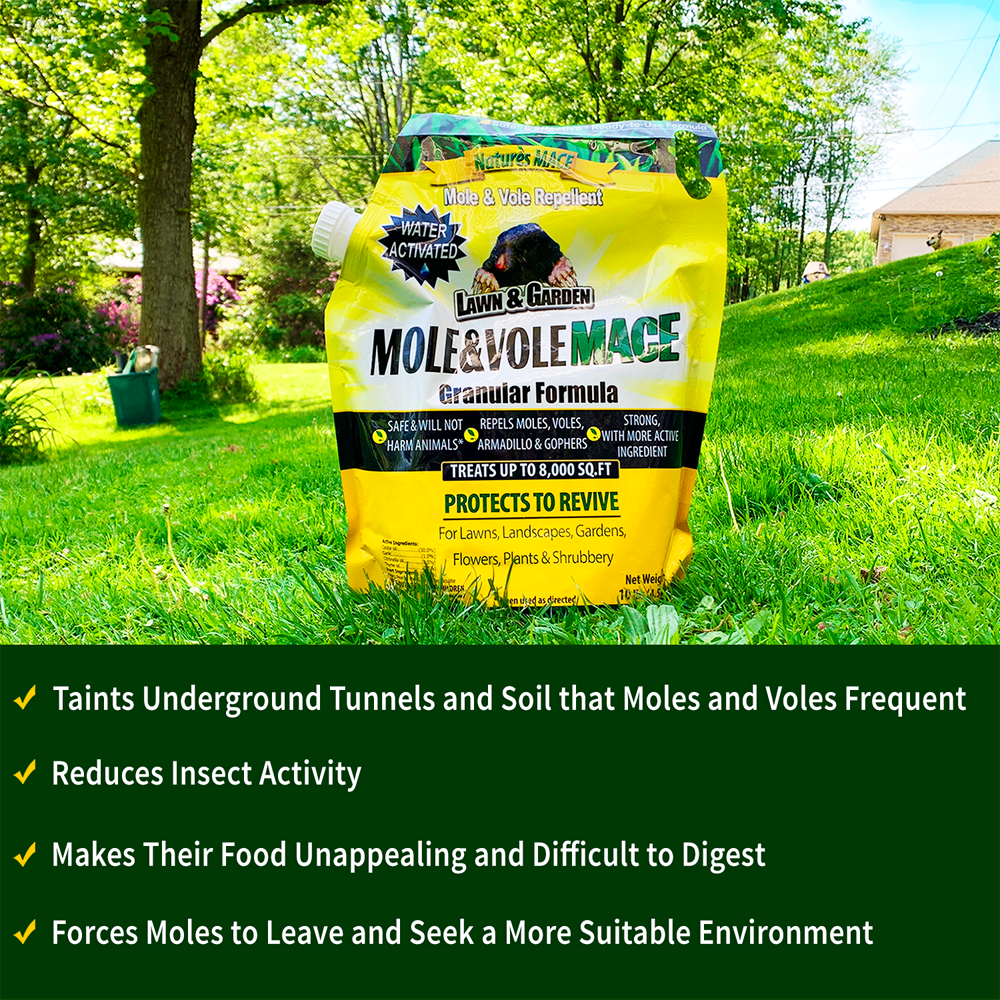 Natures MACE Mole and Vole MACE Granular Repellent how it works | gallery:all
