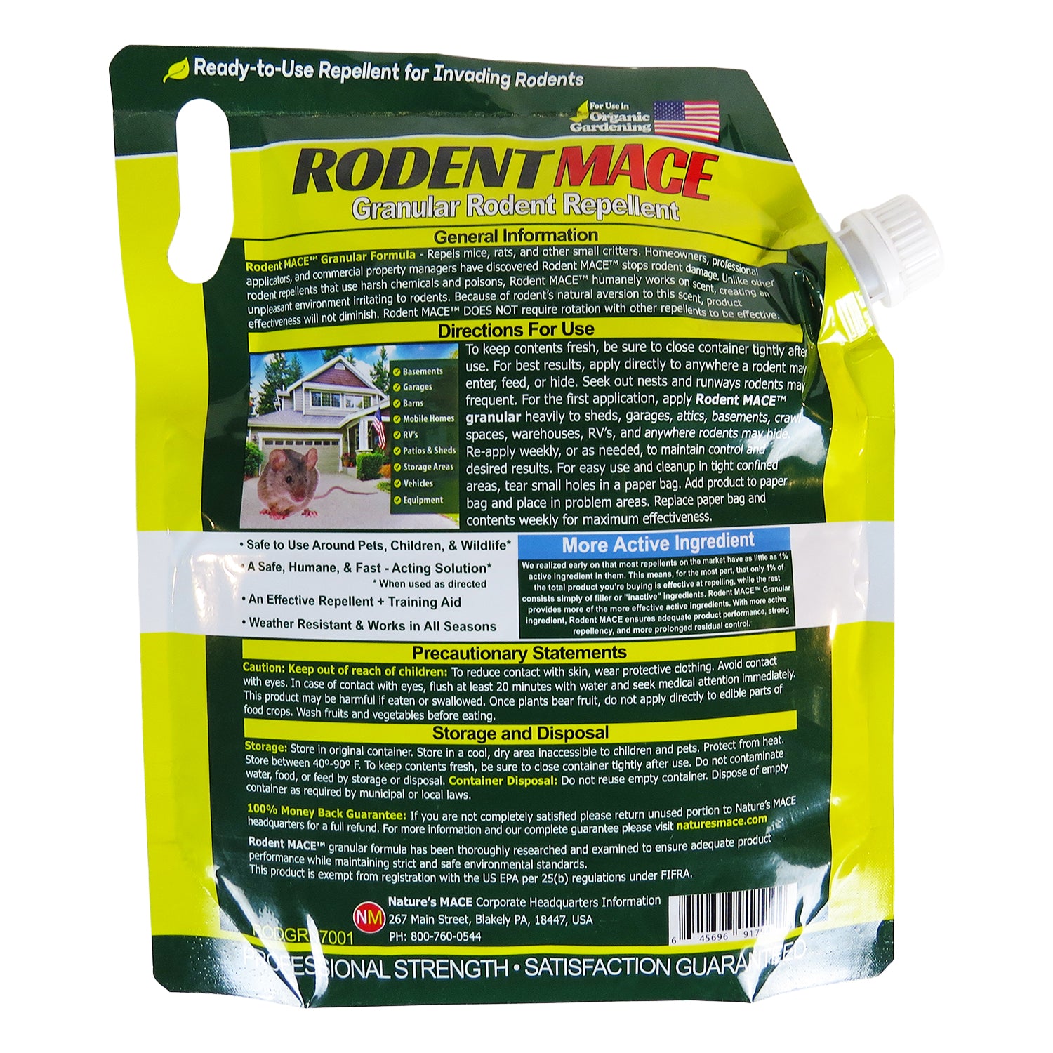 Rodent MACE Granular 2.5lb rodent repellent